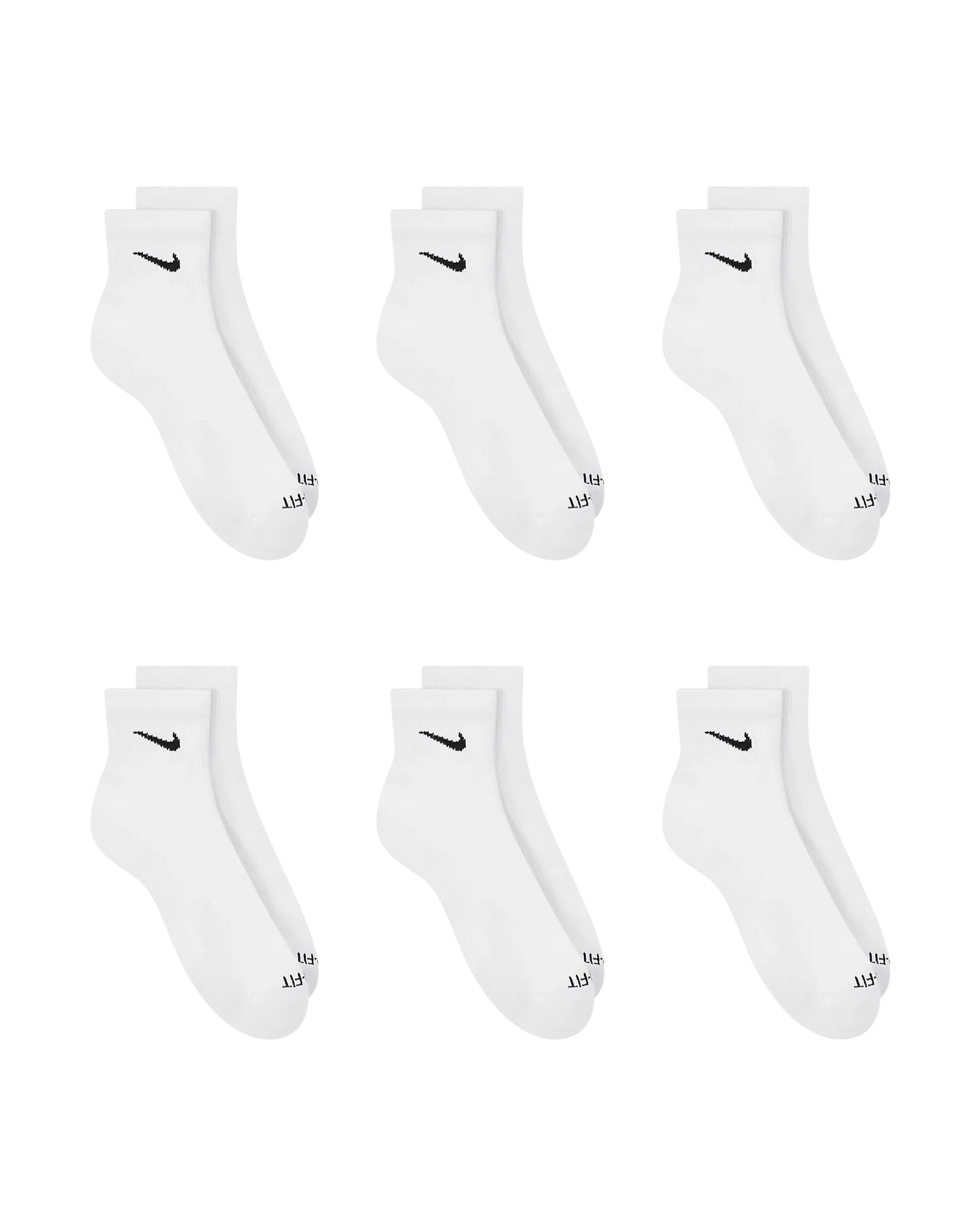 Nike Dri-Fit Cushioned Ankle Socks - White