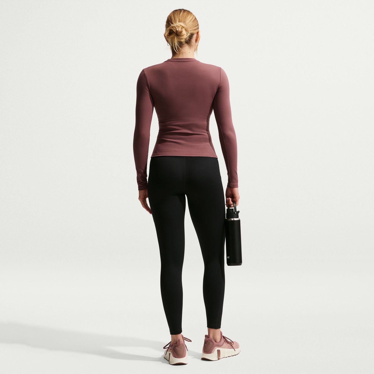 Nike Womens One High-Waisted 7/8 Leggings - Black/White