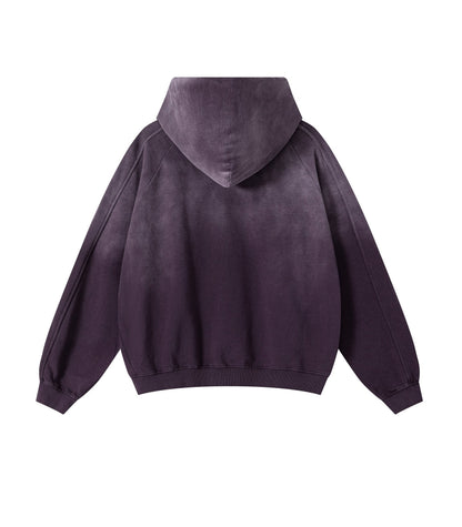 PLUM CONTRAST PANEL HOODIE