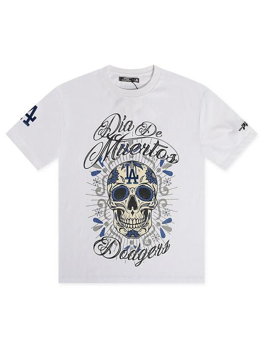 Pro Standard Dodgers Dia De Los Muertos Tee - White