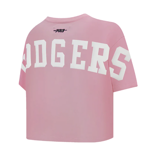 Pro Standard Womens LA Dodgers Wingspan Boxy Tee  - Pink