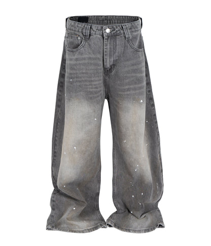SLATE WIDEBOY SPLATTER DENIM