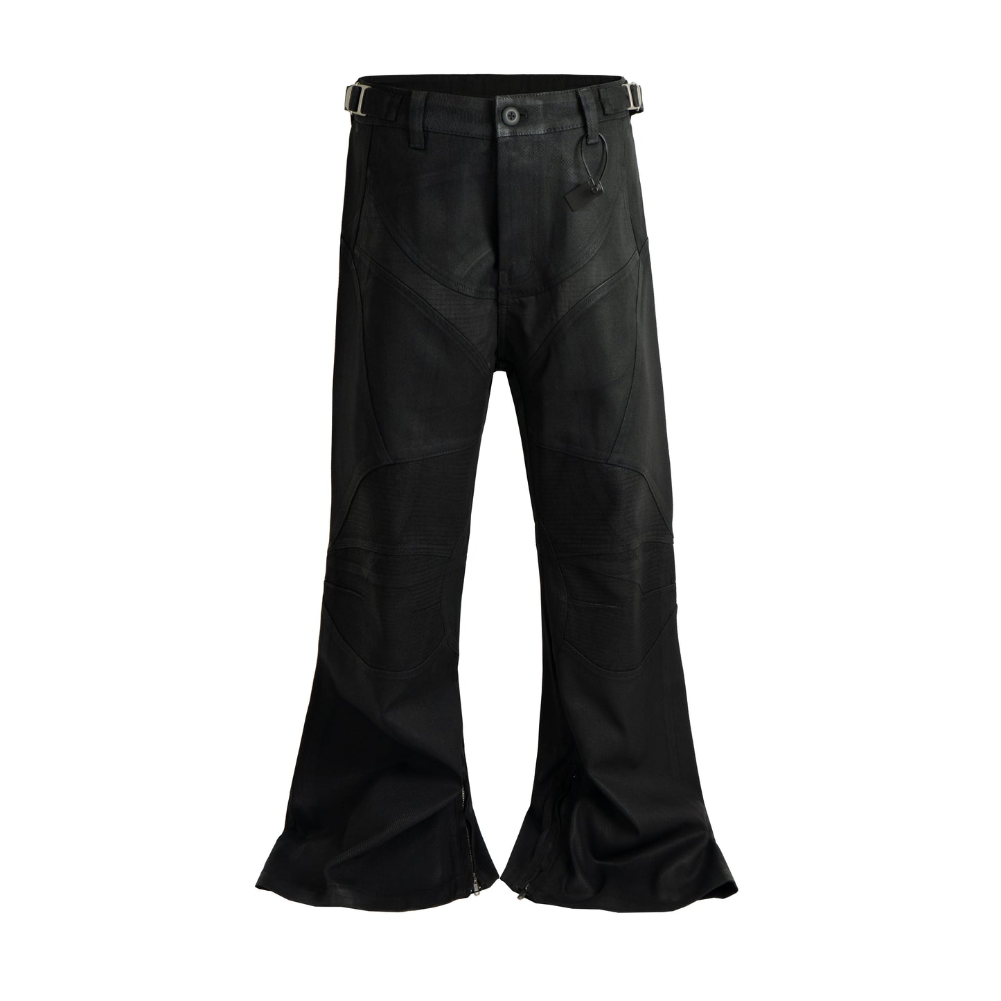 WAXED FLARE BIKER DENIM